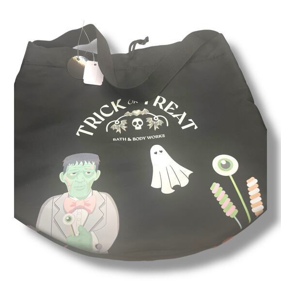 Bath & Body Works Halloween Trick or Treat Tote Bucket Bag Glow in Dark Pumpkin - Picture 4 of 9